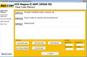 Renault foutcodes rencom